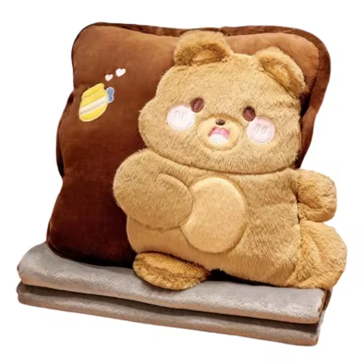 Edredón de almohada de doble uso para niñas, cojín de coche para dormir, manta de oficina dos en uno, cojín de siesta uno en uno - 1