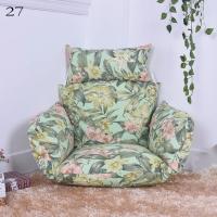Funda de Cojín de Silla de Huevo Colgante de Color Sólido Floral y Estriado + Funda de Almohada de Exterior (Sin Relleno) para Jardín Lounger - details 29