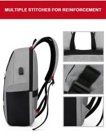 Mochila escolar de gran capacidad para hombre y mujer, bolsa de ordenador de negocios, carga USB, bolsa de ordenador - details 7