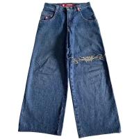 Vaqueros sueltos, estampados vintage para hombre, ropa de calle hip hop gótica, pantalones informales Harajuku para hombre - details 5