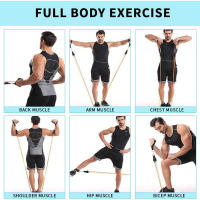 11 unids/set de tubos bandas elásticas de resistencia gimnasio en casa de entrenamiento de fuerza cuerda Yoga tensión de la banda de equipos de Fitness - details 2