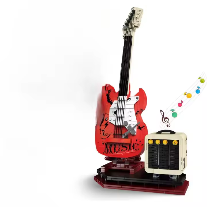 El edificio interactivo de música de guitarra está fijado para amantes de la música, amplificadores de reverberación y accesorios reales, la manera perfecta para dar regalos de rock. - 1