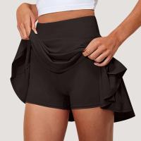 Verano Mujer Sprints tenis baile Fiess corto juvenil de secado rápido sólido forro femenino cintura alta Mini faldas pantalones cortos - details 0