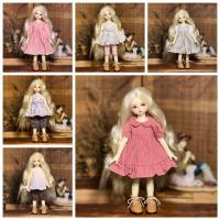 Accesorios de juguete, ropa para muñeca BJD, traje de juguete, ropa de juguete, muñeca con bisagra de ojo simulado, vestido de 30cm, ojos 3D, muñeca con articulaciones extraíbles - details 2