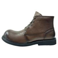 Zapatos de cuero hechos a mano para hombre para uso formal informal, suela redonda con cordones, parte inferior plana, transpirables - details 1