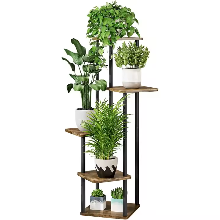 Soporte de Plantas de 5 Niveles Estante de Metal para Múltiples Flores - 1