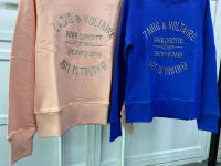Sudadera con capucha bordada de algodón rosa para mujer, Jersey clásico francés de nicho ZV, 24 principios de otoño, nuevo - details 16