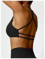 Sujetador de mujer con correa cruzada sujetador de yoga transpirable entrenamiento sexy espalda hermosa top de fitness - details 32