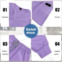 Exfoliante médico, bata quirúrgica de enfermería, exfoliante elástico de alta calidad, uniforme de color sólido para atención médica, ropa de trabajo al por mayor, unisex - details 5