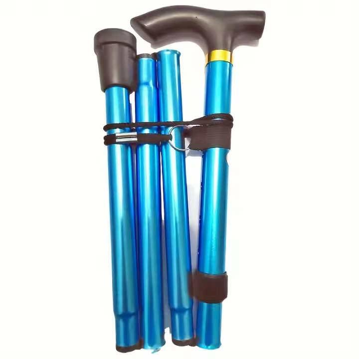 Bastón de Trekking compacto y ajustable, plegable, bloqueo rápido y ligero con agarre cómodo, perfecto para hombres y mujeres - 1