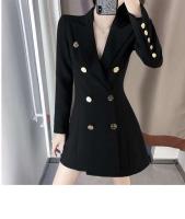 Vestidos De Mujer otoño nuevo Vestido De traje De negocios negro para Mujer Vestido De Mujer - details 12