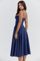 Vestido de mujer sin mangas y hombros, diseño elegante, vestido de corte - details 23