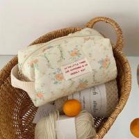 Bolso de Cosméticos Floral Vintage Pequeño, Aretes, Algodón Encajado Ideal para Viajes - details 9
