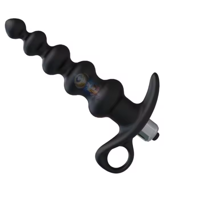 Empaque privado Vibrador Sexy con cuentas Masajeador de próstata Tapón anal Estimulador de punto G Vibrador de 16 velocidades Juguetes sexuales para hombres Juguete anal - 1