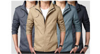 Primavera hombres ts Casual hombre Slim Fit Stand Collar hombres de negocios impermeable rompevientos chaquetas de Camping ropa - details 2