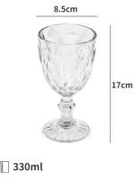 4 Uds copa de vino Vintage de vidrio de plástico 330ml Emment jugo bebiendo champán copas de diámetro transparente - details 0
