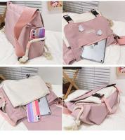 Bolso de hombro tipo bandolera con asa para niña, Mini bolsos de mano para mujer con bolsillos laterales con cordón de cuerda de cáñamo - details 3