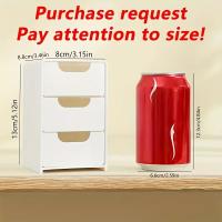 Mini organizador de cajones elegante de 3 niveles para escritorio, perfecto para suministros de oficina, joyería, cosméticos, almacenamiento, organizador de escritorio - details 4