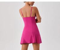 Mono con cuello Halter, vestido de tenis, Yoga, Fitness, cepillado, cómodo, transpirable, antideslizante, Falda corta deportiva informal para correr, nuevo - details 2