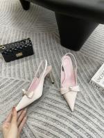 Sandalias de Cabeza de Satén con Punta Tacones Altos Moda para Mujer Perlas en la Borla - details 26