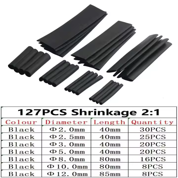 Kit surtido de tubos termorretráctiles, conexión de Cable eléctrico, envoltura de Cable, contracción impermeable, 127/328/530 Uds. - 1