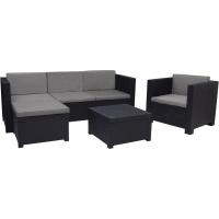 Conjunto de muebles de jardín color grafito |   Fabricado en España con Materiales Reciclados - details 0