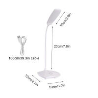 Luz led de carga USB para libros, lámpara de lectura con atenuación táctil, brillos 3, para mesita de noche, iluminación de campamento de regalo - details 1