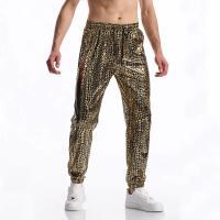 Modo vagues circulaires estampage à chaud hommes pantalones décontractés Harajuku Hip Hop Disco fête Streetwear cordón pantalon discoteca - details 3