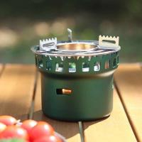 Estufa de Barbacoa Portátil de Acero Inoxidable Cocina de Campamento a Alta Temperatura con Accesorios de Alcohol - details 2