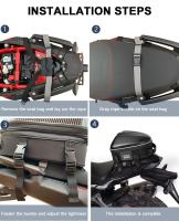 Mochila trasera impermeable de fibra de carbono para motocicleta, paquete de asiento trasero, Kit cruzado, bolsa para casco - details 7