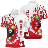 Nuevas camisetas gráficas de billar para hombres, camisa de manga corta con estampado 3D de nombre personalizado informal de verano, camiseta holgada y transpirable - details 6