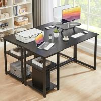 Escritorio de Computadora con Estantes Reversibles Mesa de Oficina para Ahorro de Espacio - details 76