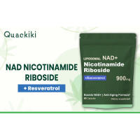 Suplemento Quackiki con NAD Nicotinamida Ribósido Resveratrol 900 MG, aumenta el NAD+ para la salud celular, antienvejecimiento, energía, enfoque - details 0