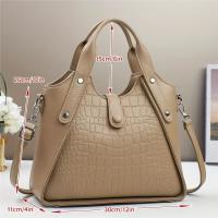 Bolso de hombro con patrón de cocodrilo a la moda para mujer - Bolso de piel sintética de estilo casual con cierre de cremallera, forro de poliéster, correa ajustable, diseño de transporte elegante - details 4