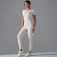 Conjunto Deportivo de Cintura Alta Top de Yoga y Pantalones Equipo Deportivo y Moda - details 5