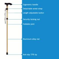 Bastón de Senderismo Ergonómico con Bloqueo de Palanca y Base Estable Ajustable, Plegable para Senderismo y Camping - details 6