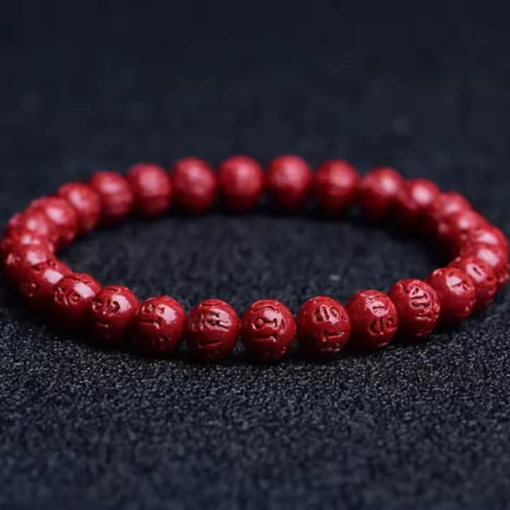 Pulsera de Cinnabar Real Protección de la Suerte y el Hacer Invierno Hecha de 8 Años y Más - 1