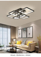 Lámpara de Techo Cuadrada TOMAXIN 65Watt con Diseño Moderno y Luce LED para Decoración de Habitación Oficina Comedor Sala de Estar Control Remoto Tipo de Producto Normal - details 5