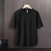Conjunto De Verano Para Hombre Con Camiseta Y Pantalones Cortos De Algodón Transpirable Color Sólido Talla Grande Moda Casual - details 8