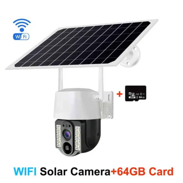 Cámara de Vigilancia Solar WIFI 4G Remota para Exteriores, Inalámbrica, Visión Nocturna HD a Todo Color, Cámara Inteligente - 1