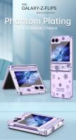Funda trasera de PC dura galvanizada de alta calidad para Samsung Galaxy Z Flip 5 4 3, estrellas de moda de lujo - details 0
