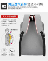 Bolso para ordenador portátil de negocios para hombre, mochila USB multifunción, mochila de gran capacidad. - details 44