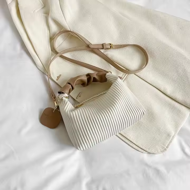 Bolso de Mano de Rayas Cinteladas Bolso de Verano de Moda para Mujeres - 1