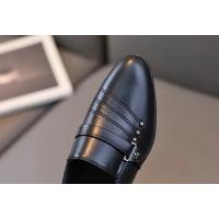 Zapatos escolares de cuero para niños, mocasines versátiles de tacón bajo, color negro, para fiesta y boda - details 3