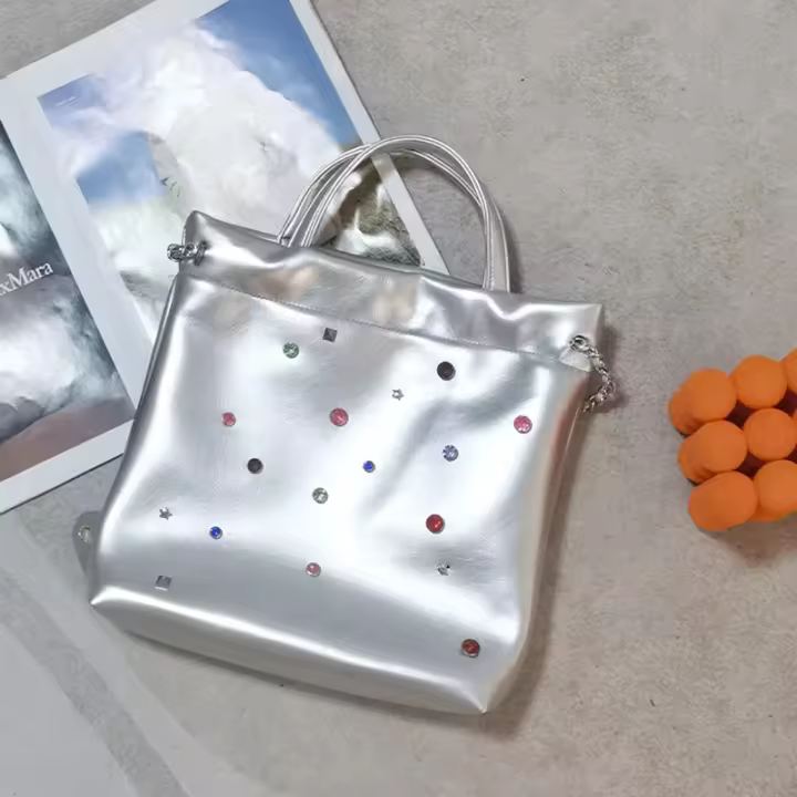 Bolso De Cadena, Bolso De Diamantes De Moda, Bolso De Mano De Diamantes De Colores, Mochila Versátil Tipo Cubo De Gran Capacidad. - 1