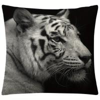 1 Funda De Almohada Con Diseño De Tigre De Animales, Funda De Lino nórdico Para Sofá De Sala De Estar - details 2