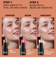 MLSMILE 3 barras de contorno en crema, tonos con resaltador, bronceador y rubor, lápiz de contorno facial de larga duración no graso, fácil de esculpir el rostro y crear un maquillaje de acabado ligero, LIGERO-MEDIO - details 15