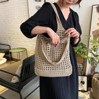 Bolso de hombro tejido con diseño hueco Vintage para mujer, bolsos de mano de gran capacidad, bolsos de viaje de verano para mujer, bolsos de playa - details 5