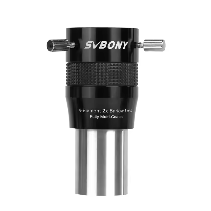 Lente Barlow SVBONY SV216 1.25" 2X para Fotografía Planetaria/Lunar/Solar con Aumento Constante 2X Ideal para Cámaras y Drones - 1