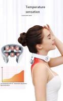 Dispositivo de masaje TENS para cuello y hombros, masajeador muscular de compresión caliente de 6 pulsos, tratamiento de relajación de Espondilosis Cervical - details 13